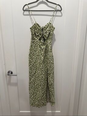 Zara Floral Midi Summer Dress Size Small